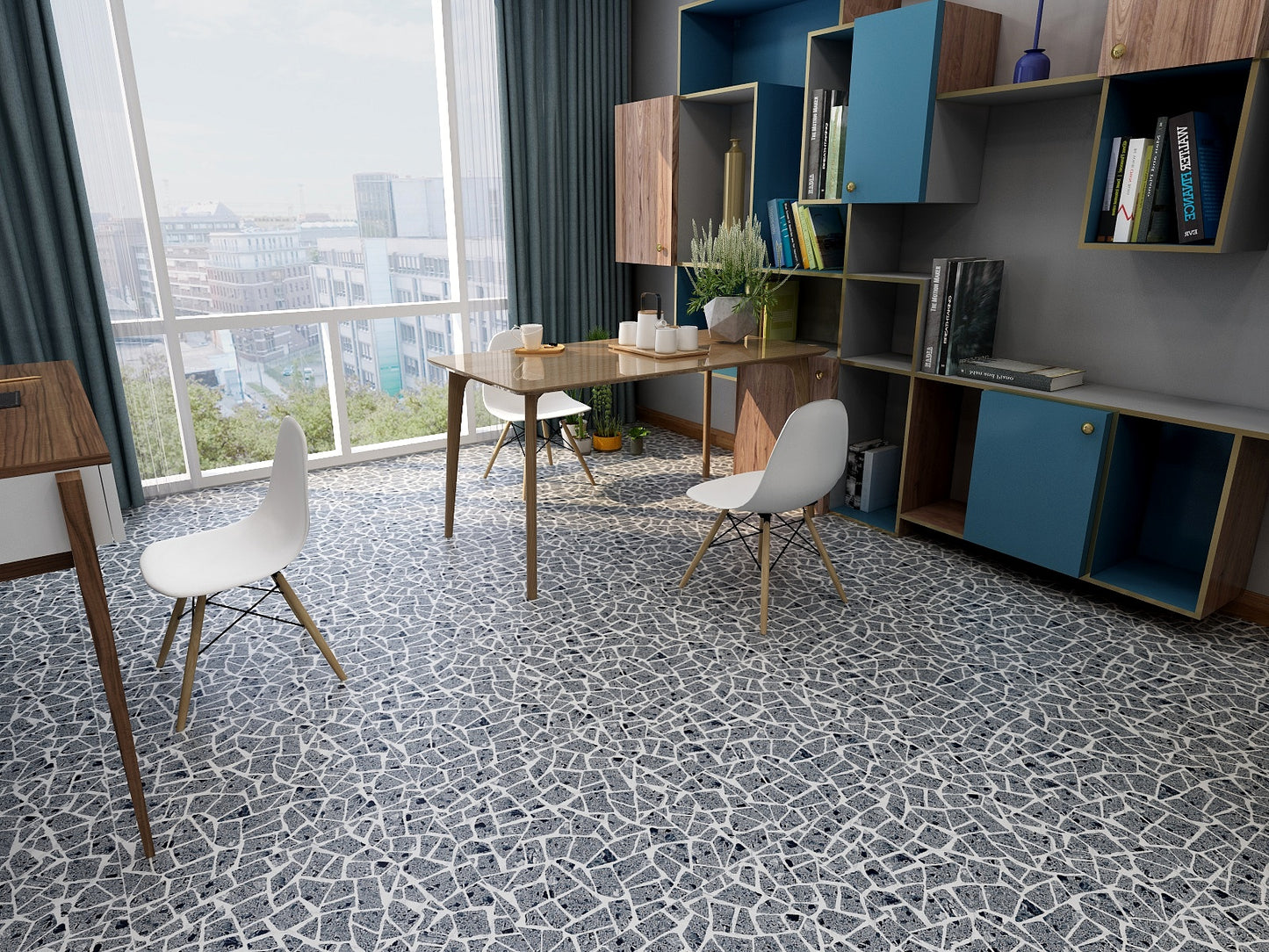 600x600mm Matte Antique Terrazzo Tiles SM6905